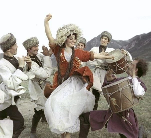 Ансамбль песни и танцы народов Дагестана. 1967 год.