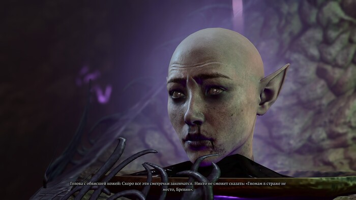 Одна из голов в логове иллитидов