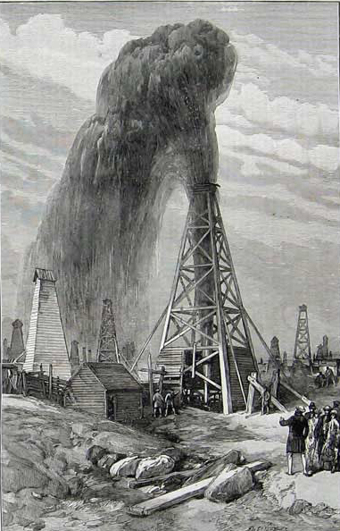 У. Симпсон. «Нефтяные скважины в Баку», 1886.