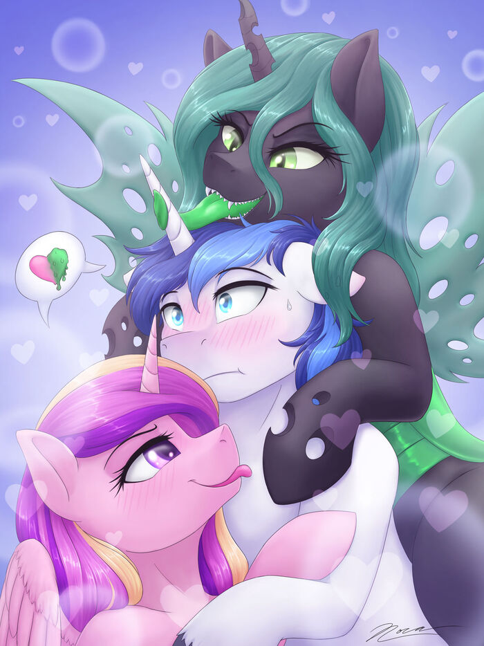     My Little Pony, , Ponyart, Shining Armor, Queen Chrysalis, Princess Cadance