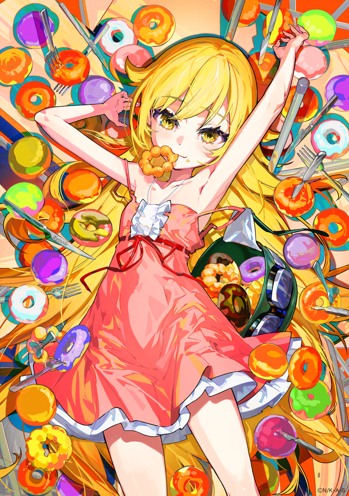 Shinobu Oshino Anime Art, , Monogatari series, Shinobu Oshino, Kiss-Shot Acerola-Orion Heart-Under-Blade, Loli, Pixiv, Mika Pikazo