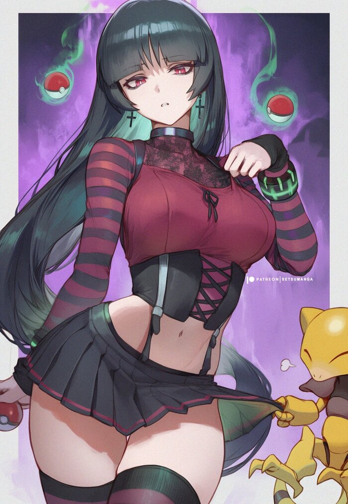  , Anime Art, , , , -, Sabrina (pokemon), Setsumanga