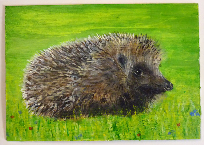 Картина "Ёжик" акрил ДВП