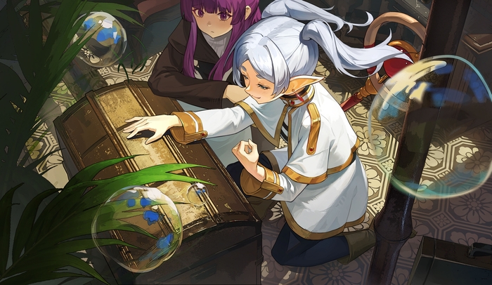 -,      ? , Anime Art, Frieren, Fern, Sousou no Frieren