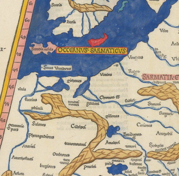 ����� �� ����� ������ � ������ � ������ �� ����� ������ (����. ������������ "����� ���������", ����� �������, ���������) �� ����� XV �. �. �������� (1409 - 1496) Octava Europe Tabula [Eighth Map of Europe], 1486. 