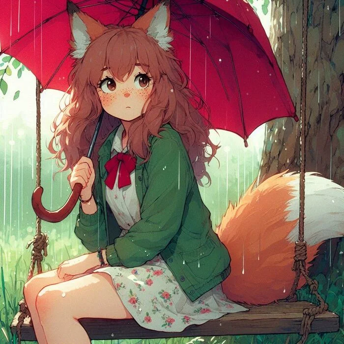 День рыжих! Аниме, Арты нейросетей, Anime Art, Нейронные сети, Арт, Девушки, Original Character, Кицунэ, Animal Ears, Хвост, Рыжие, Веснушки, Ginger & White, Длиннопост