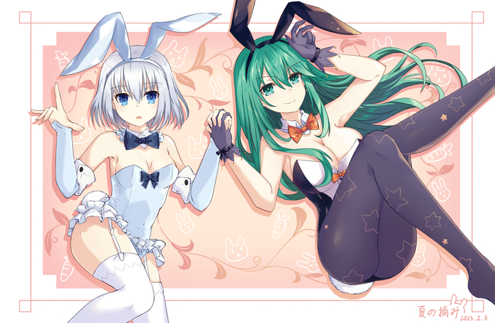  Anime Art, , Date a Live, Tobiichi Origami, Natsumi Kyouno, Bunnysuit, Pixiv