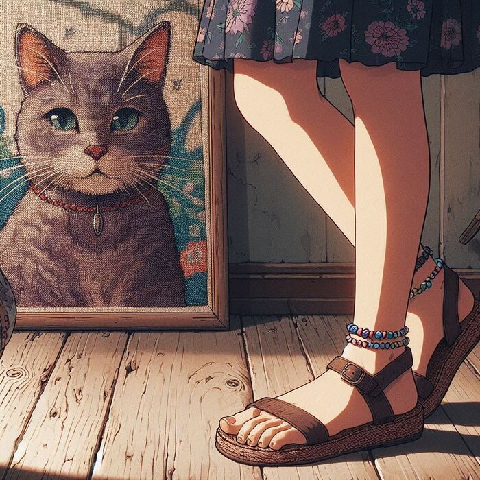 Электричество! Арты нейросетей, Аниме, Anime Art, Девушки, Арт, Original Character, Кицунэ, Animal Ears, Хвост, Рыжие, Веснушки, Гитара, Поездка, Фенечка, Ginger & White, Длиннопост