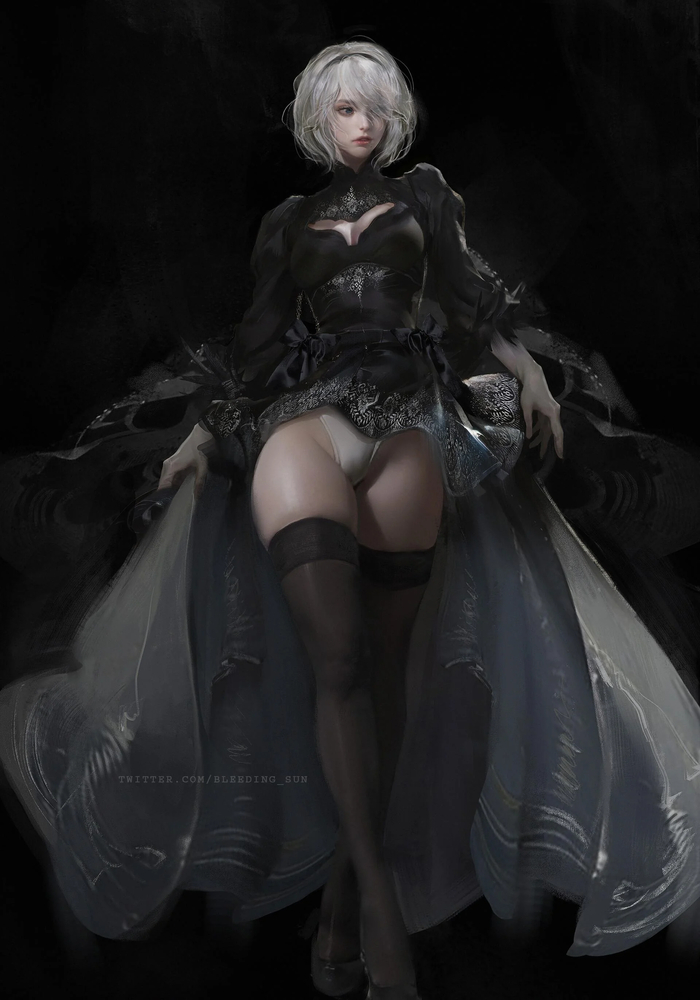     , Anime Art, Nier Automata, Yorha unit no 2 type B, , , , , 