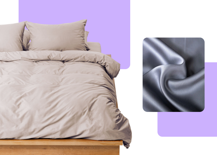 Хлопковое постельное белье, шелковая простыня