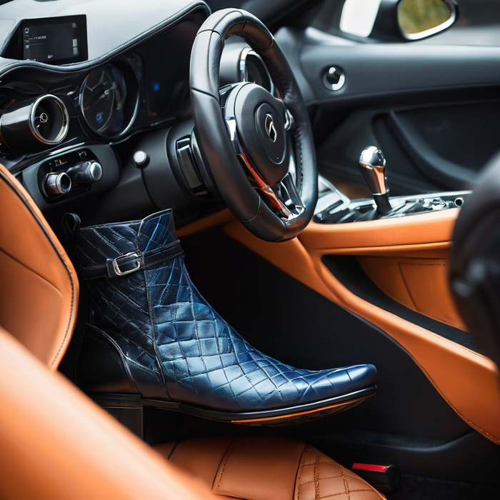 Промпт: "левая нога в ботинке нажимает педаль сцепления". Ладно, педали не видно. Ладно, ногу где-то потеряли. И всё бы ничего, но это же не ботинок! Скорее ботильон, полусапожок. И вообще не на левую ногу, а на правую.