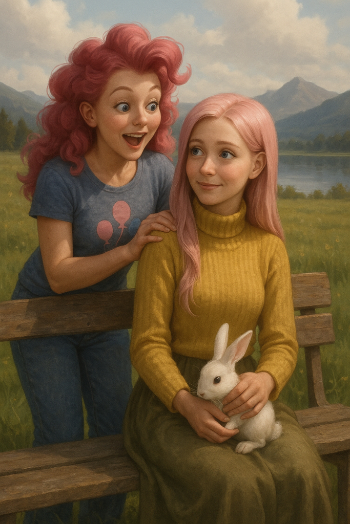   My Little Pony,  , , Fluttershy, Pinkie Pie, Angel Bunny