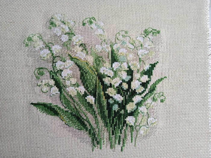 РИОЛИС. Размер20 х20, канва льняная Zweigart Aida, нитки шерсть/акрил. Художник Юлия Красавина.