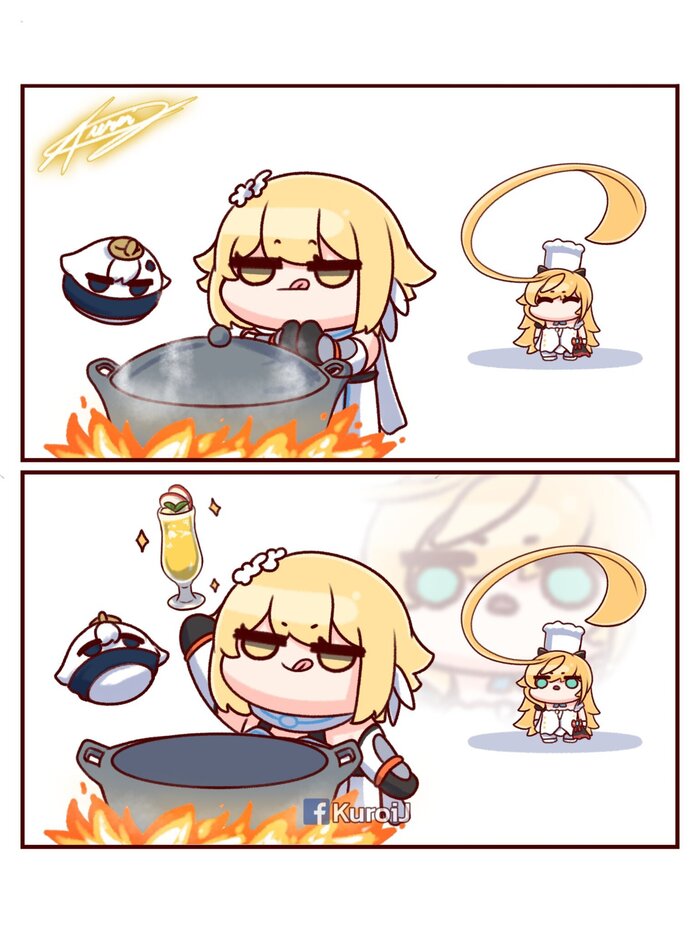 ... ??! Genshin Impact, , , Lumine (Genshin Impact), Escoffier (Genshin Impact), Paimon (Genshin Impact), , 