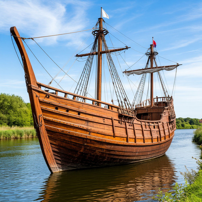 «Бретанская каррака» (водоизмещение 40–60 тонн) - клинкерная венетская каррака