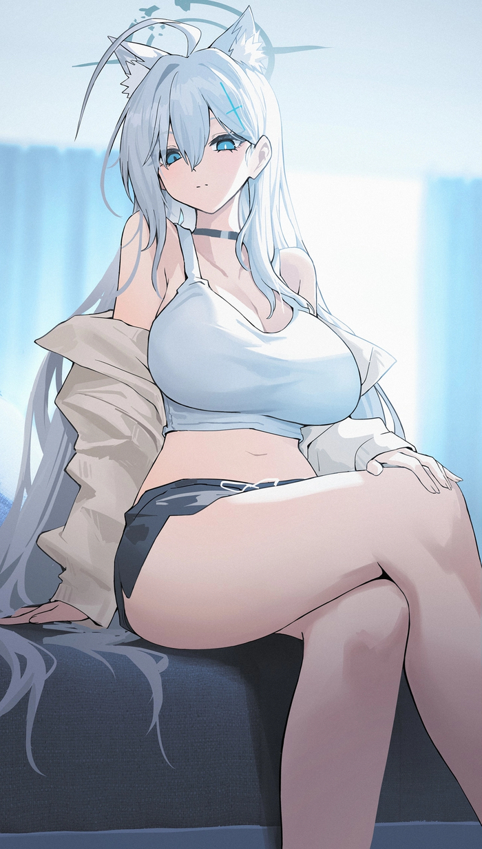 Shiroko , Animal Ears, Blue Archive, Shiroko Terror, Anime Art