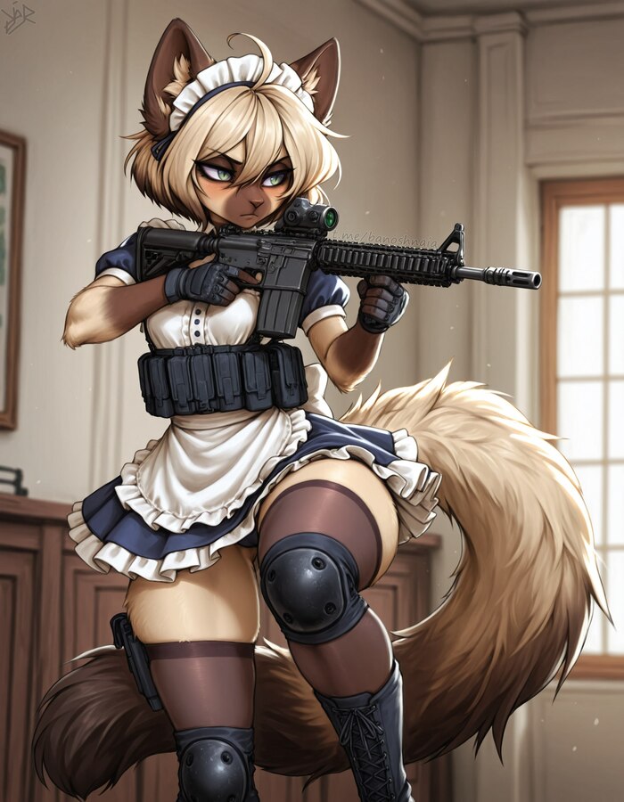 FBI! Open up!  , Furry Cat, , , Furry edge, Stable Diffusion, 