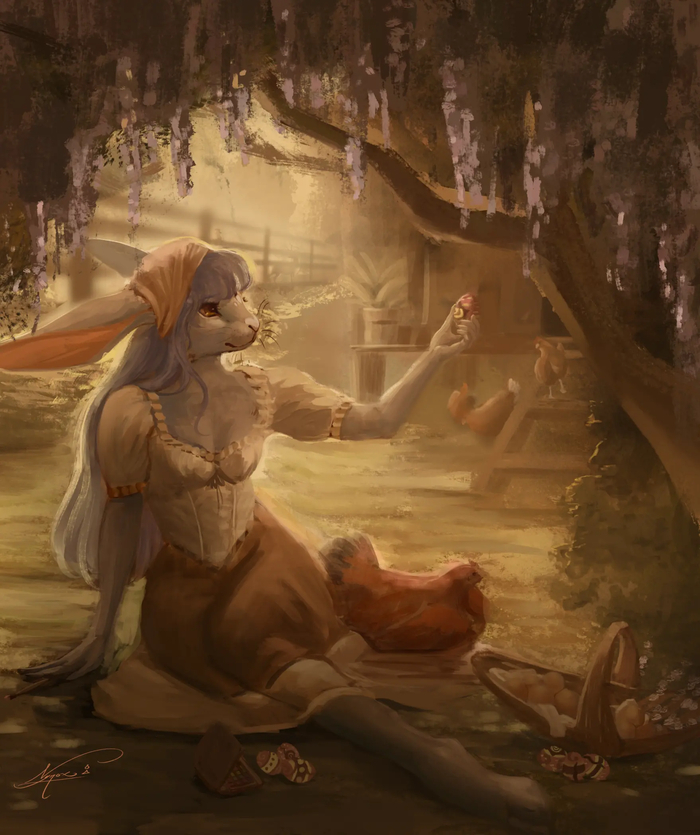 Zoey's egg obsession , , Furry rabbit, , 