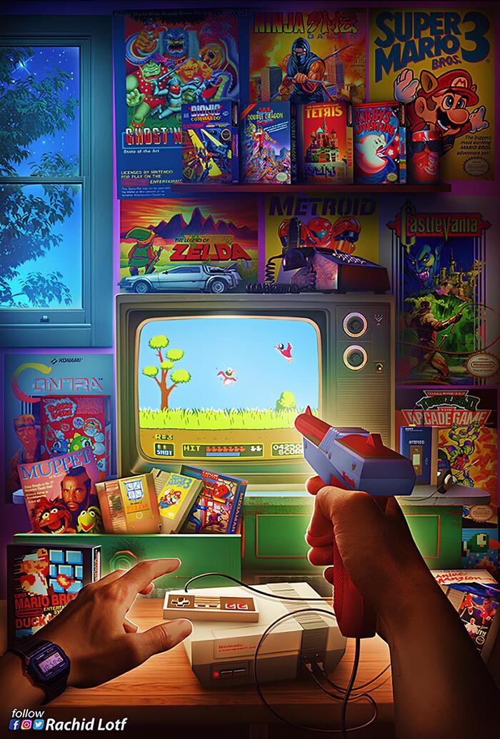  ,   ) Dendy,  , Duck Hunt, -, Game Art
