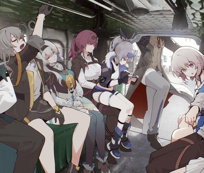    , Anime Art, Stelle (Honkai: Star Rail), Firefly (Honkai: Star Rail), Kafka (Honkai: Star Rail), Silver Wolf (Honkai: Star Rail), March 7th (Honkai: Star Rail), Blade (Honkai: Star Rail), Honkai: Star Rail