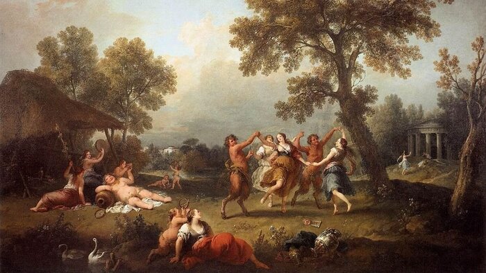 Картина Франческо Дзуккарелли "Вакханалия". Между 1740 и 1750 годами.