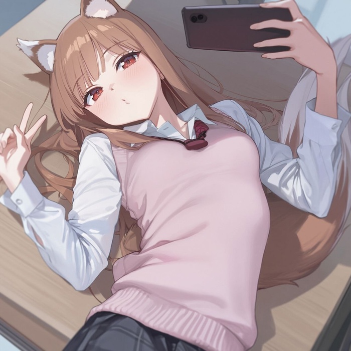 Hoo , Anime Art, Animal Ears,  , Holo, Spice and Wolf, 