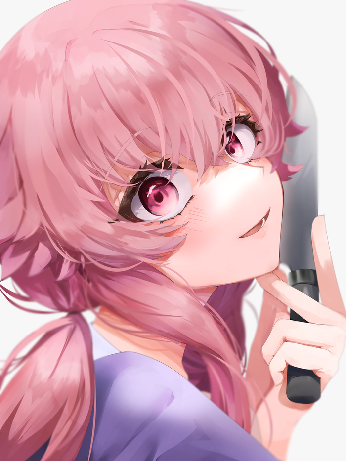 Yuno Anime Art, , Mirai Nikki, Yuno Gasai, , Pixiv, , 