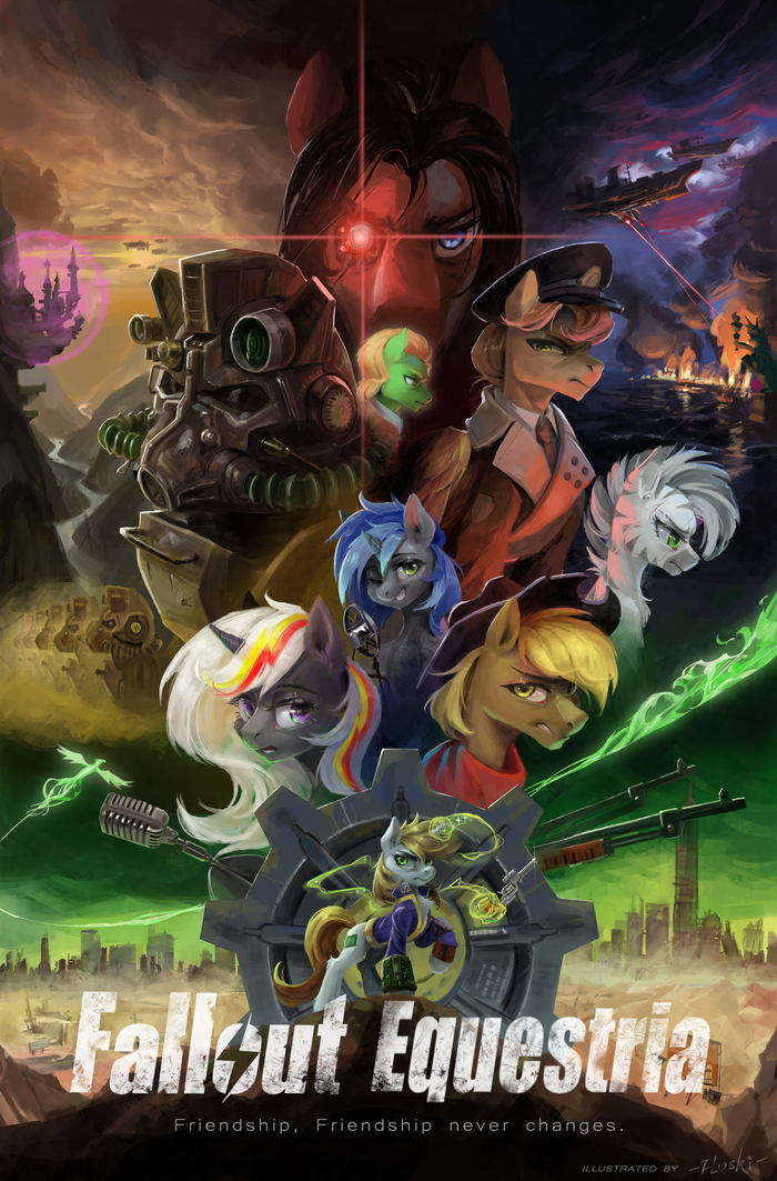    Fo:E My Little Pony, , Original Character, Fallout: Equestria, Littlepip, Velvet Remedy, Calamity, Steelhooves, Xenith, Homage, 