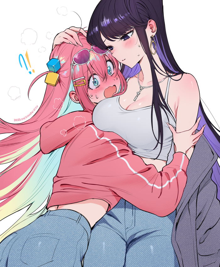     Anime Art, , Qiandaiyiyu, Bocchi the Rock!, Gotou Hitori, Komi-san wa Comyushou desu, Shouko Komi,   
