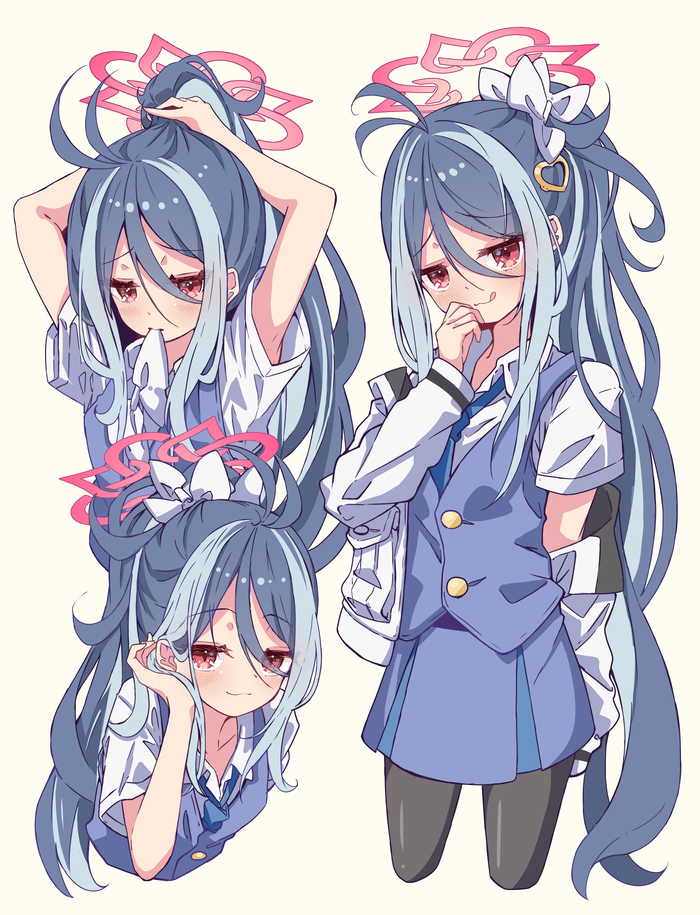 Fubuki , Anime Art, Loli, Blue Archive, Nemugaki Fubuki