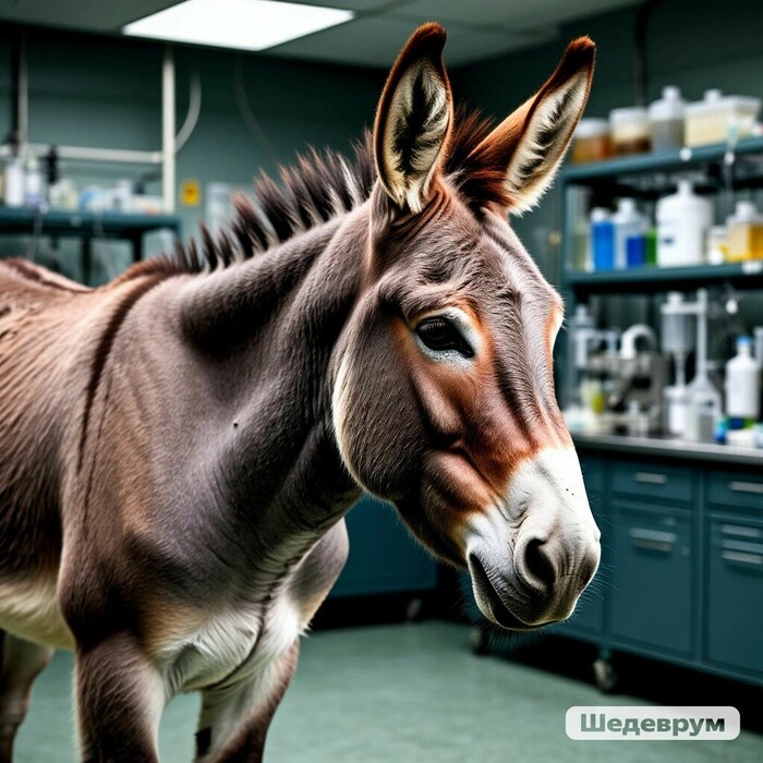 Шрек и Осёл в лаборатории, и их опыты Шрек, Осел из Шрека, Шедеврум (Яндекс), Арты нейросетей, Юмор, Лаборатория