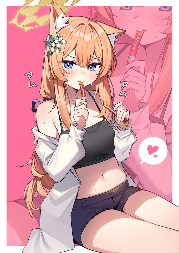      , Anime Art, , , Blue Archive, Iochi Mari, Animal Ears, , , Muojjang_0929,   