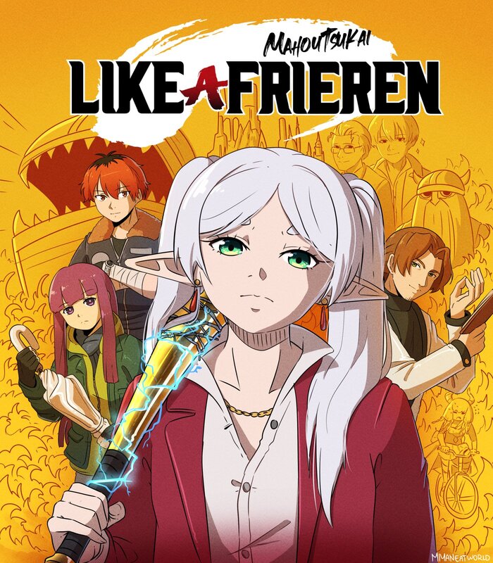     , Anime Art, Yakuza, Sousou no Frieren, Frieren, Fern, Eisen (Sousou no Frieren), Stark (Sousou no Frieren), Sein (Sousou no Frieren), Himmel, Aura (Sousou No Frieren), , Heiter