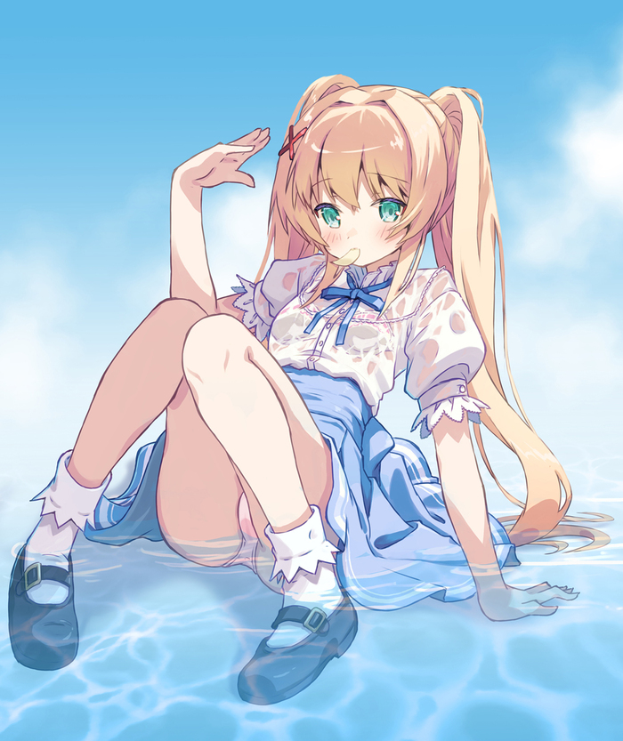 Tsumugi Wenders Anime Art, , Summer Pockets, Pixiv, , , Tsumugi Wenders