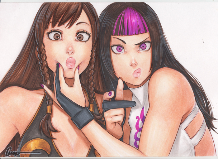  ! Omar Dogan, , , Anime Art, Street Fighter, Chun-li, Juri, , Game Art