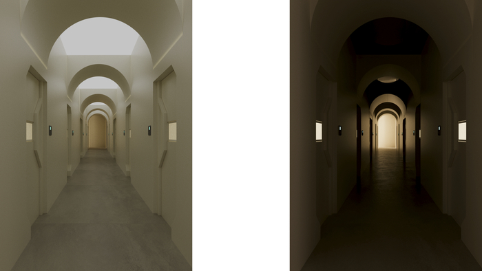 Жилой корпус//Вид на номера отеля «Солярис»