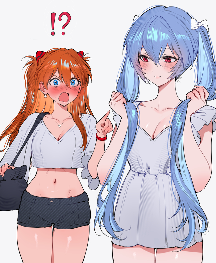    ,  ... , Anime Art, Asuka Langley, Rei Ayanami, Evangelion, Qiandaiyiyu