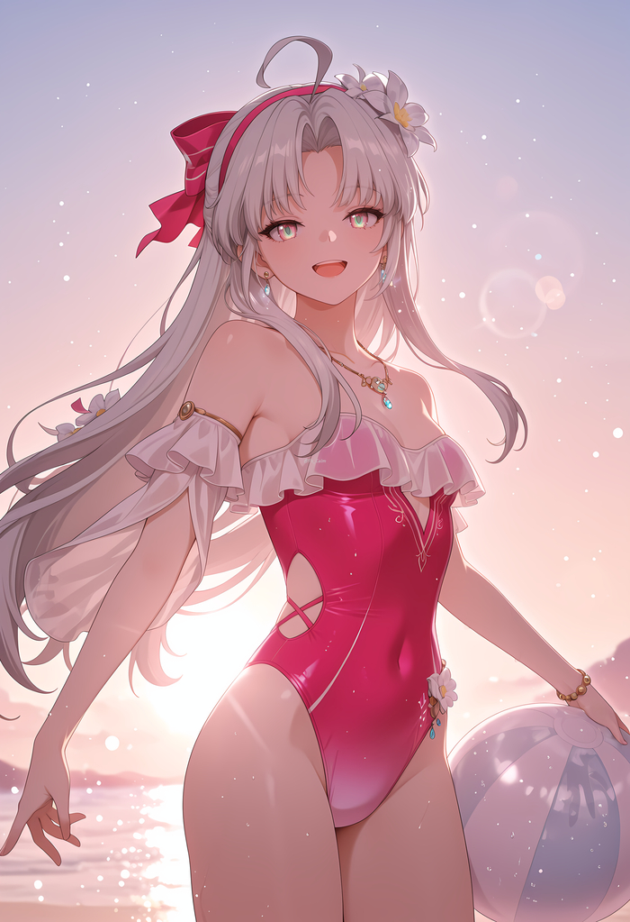 Carlotta , Anime Art, Wuthering Waves, Carlotta (Wuthering Waves), , One-piece swimsuit,  , Stella, 