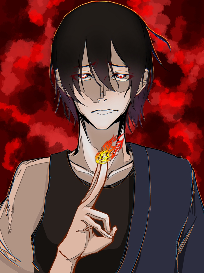Benimaru Anime Art, , Enen No Shouboutai, Pixiv, , Benimaru Shinmon