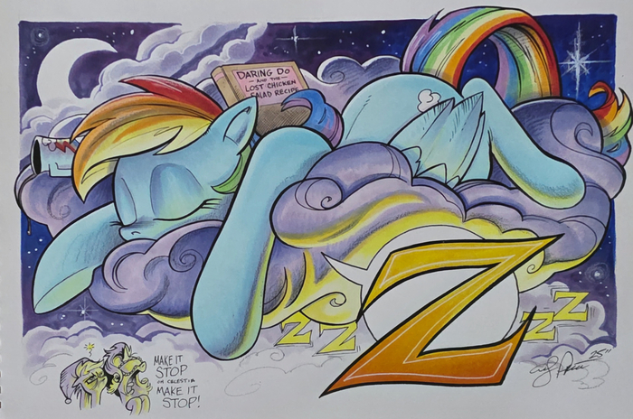 Z z z My Little Pony, Ponyart, Applejack, Rarity, Rainbow Dash, Andypriceart