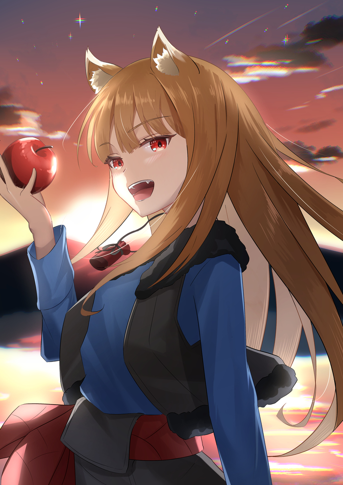  Anime Art, , Spice and Wolf, Holo, , Pixiv, , Animal Ears