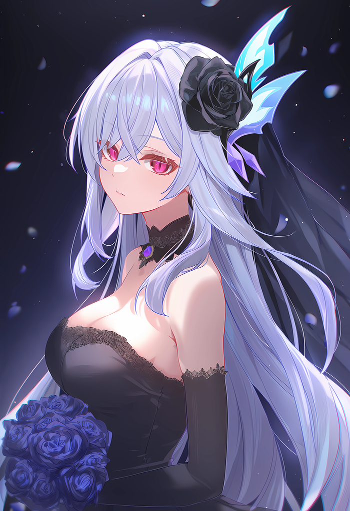  , Anime Art, Pixiv,  , Skirk (Genshin Impact), Genshin Impact, 