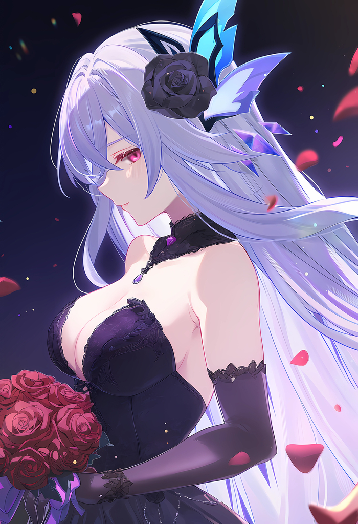  , Anime Art, Pixiv,  , Skirk (Genshin Impact), Genshin Impact, 