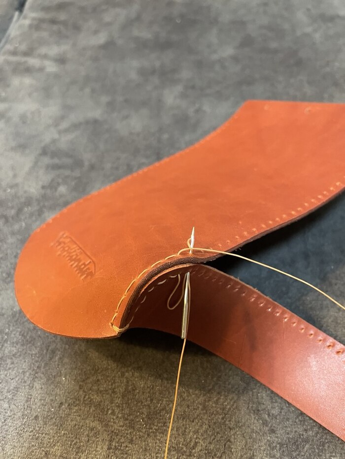 начало шва с такими вот заходами, что б крепко было!