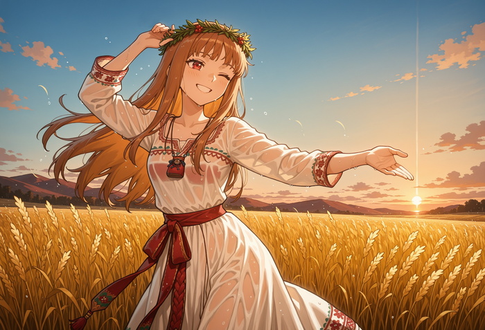    , Spice and Wolf, , Anime Art, , Holo, Animal Ears, 