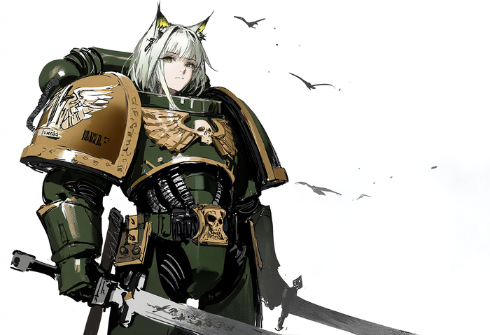     Anime Art, , Arknights, Warhammer 40k, Kaltsit,  , Animal Ears