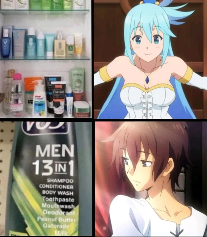   :       )) , , Aqua, Satou Kazuma, Konosuba, , , 
