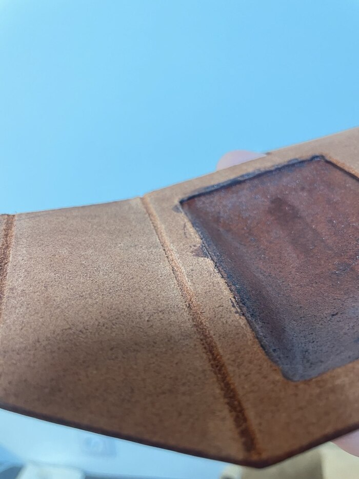 с обратной стороны выпуклую часть жирно промазал БФ-ом, чтобы стала покрепче.