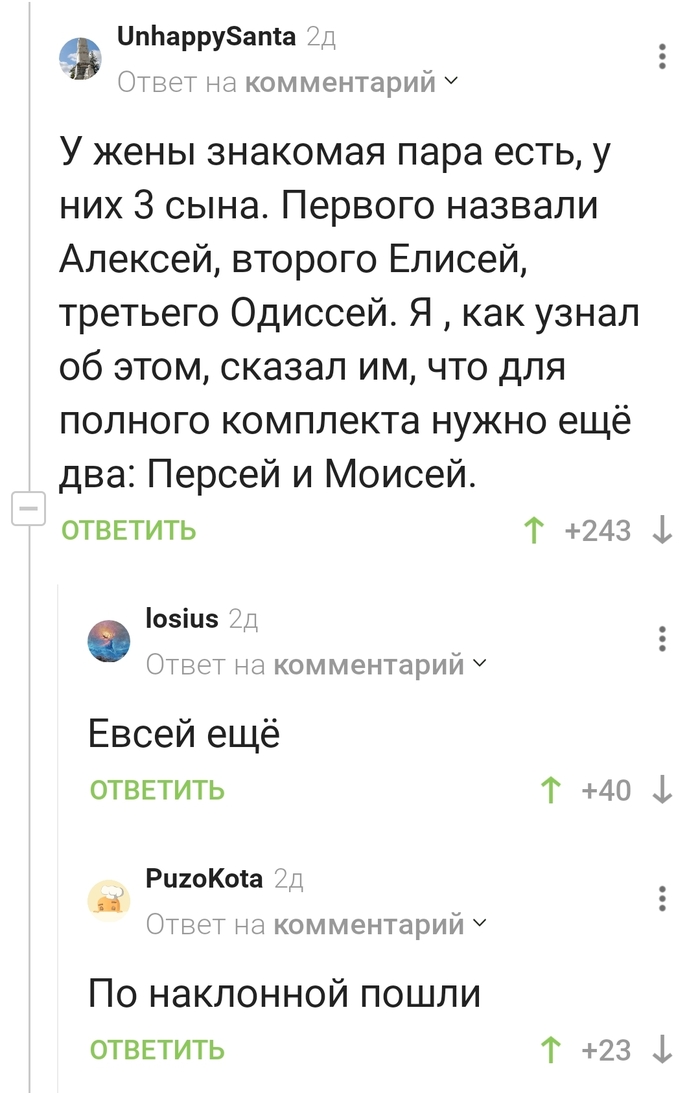 Как только сегодня не называют детей!)