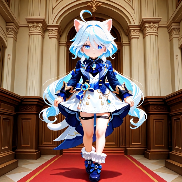      , Stable Diffusion, Anime Art, ,  , , Loli,  ,  : , Original Character, Furina (Genshin Impact)